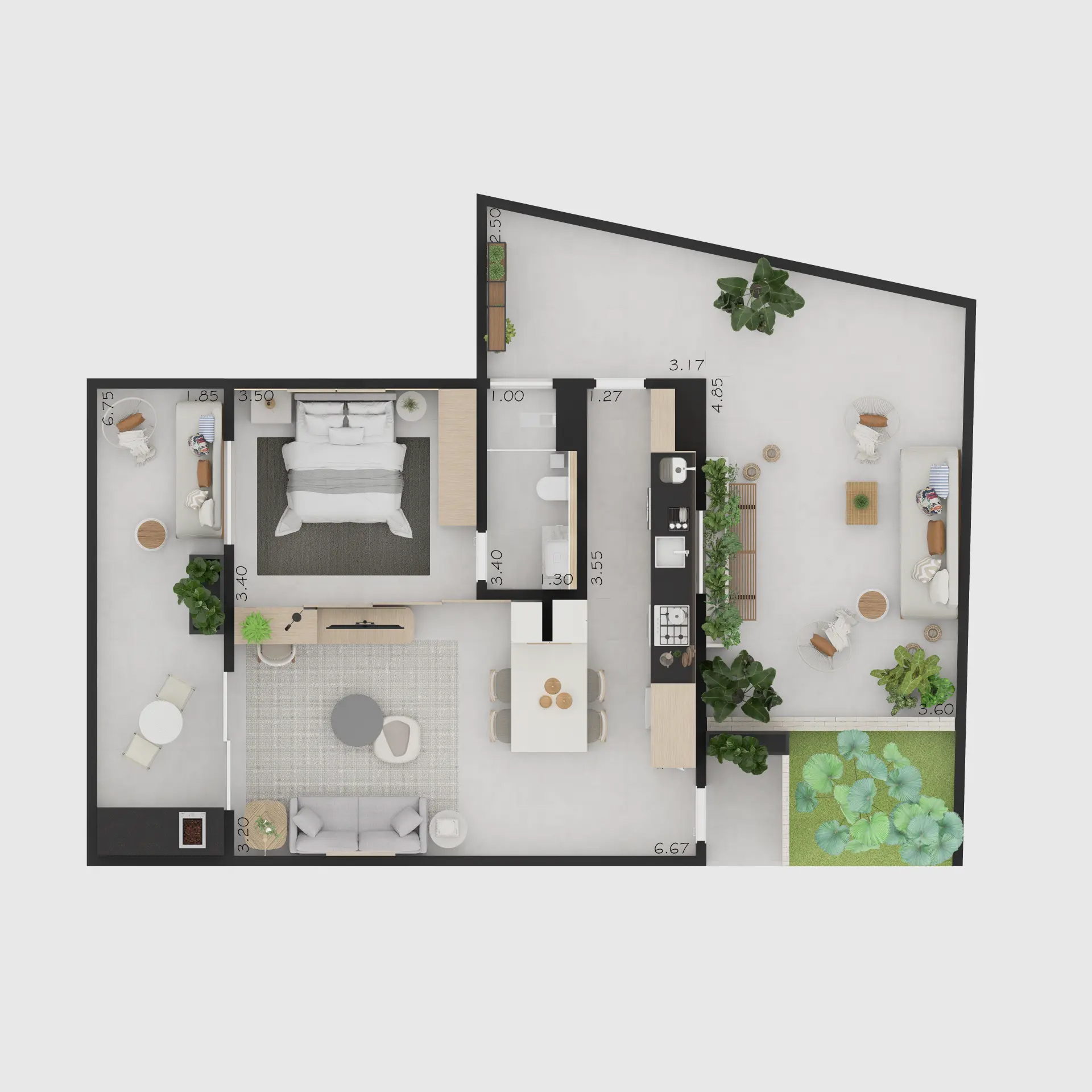 APTO. 17 - 1 dorm. - Garden