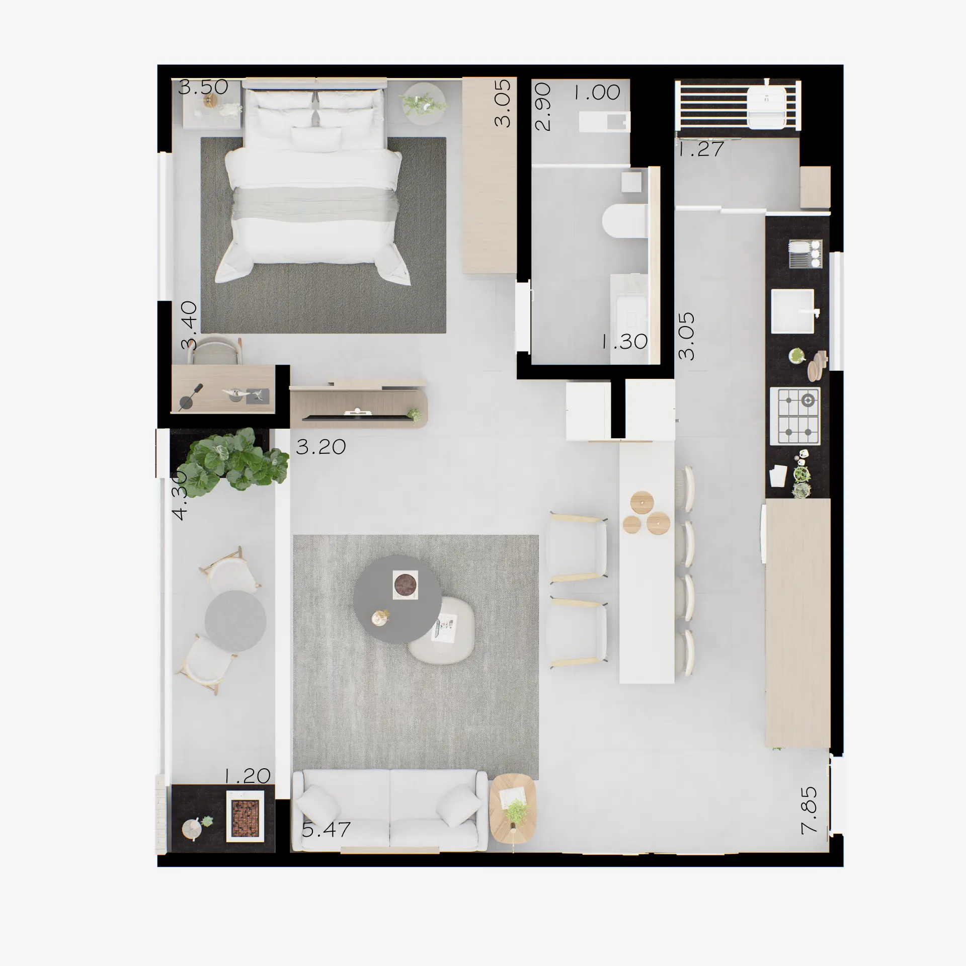 APTO. 55 - 1 dorm.